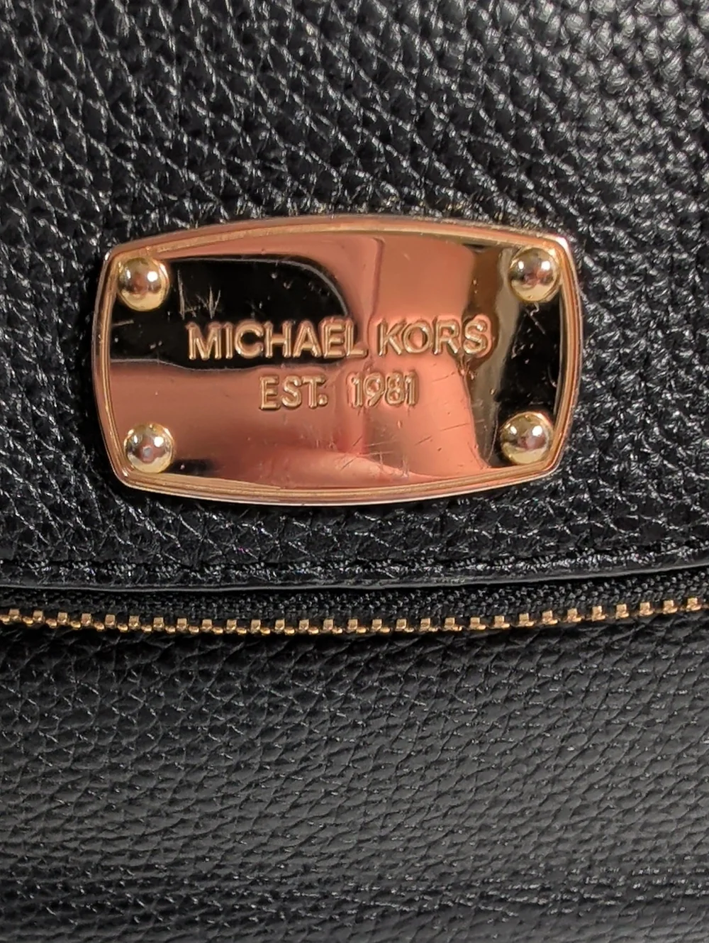Michael Kors Black Pebbled Leather Bedford Tassel Shoulder Bag